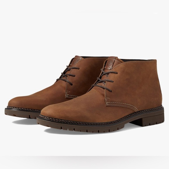 Johnston & Murphy Kipton Chukka Brown Oiled Full Grain Boots Size 13